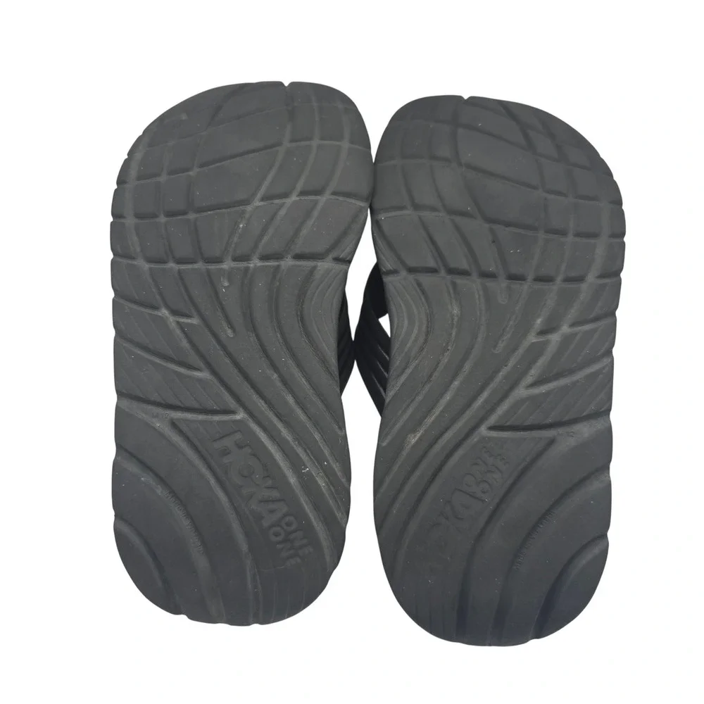Hoka One One Ora Recovery Flip 2 Sandals Men's Size M 12 Comfort Slides Black